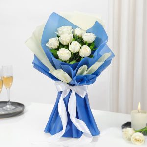 Heartfelt White Rose Bouquet